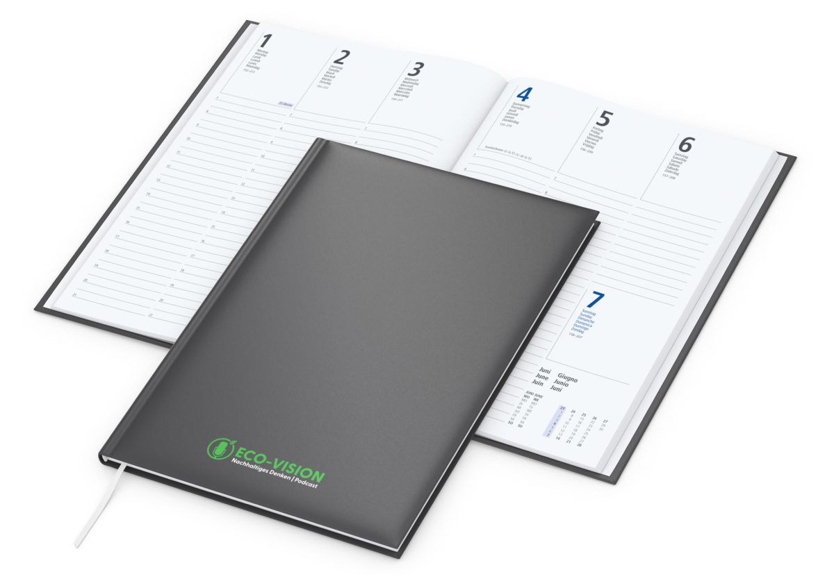 Wochenkalender Media EXPRESS 175 × 245 mm Kunstleder-Hardcover matt