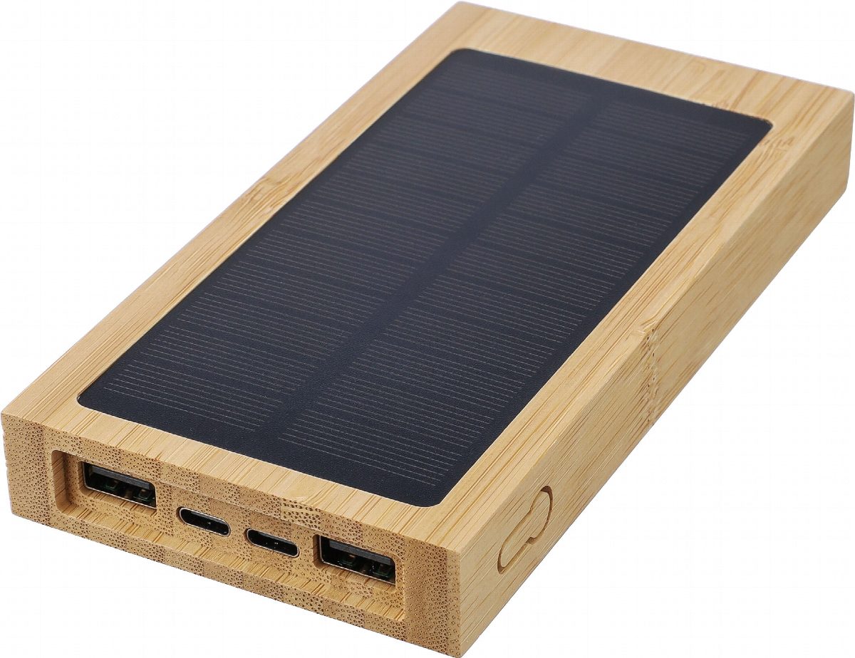 Powerbank Elz | Bambus | Solar | 10.000 mAh