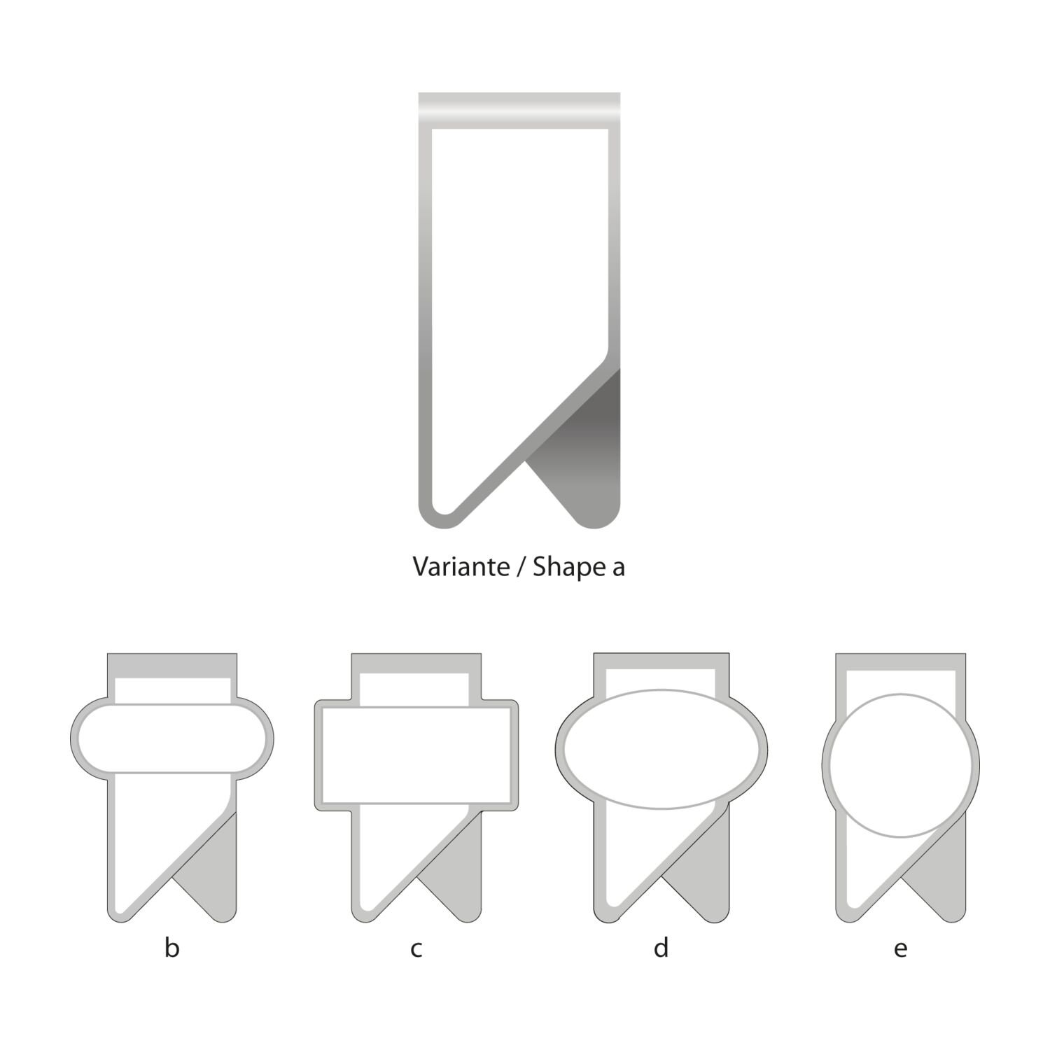 ROMINOX® Mehrweg-Büroklammer X Clip, 5 Varianten, idealer Mailingartikel für Dokumente, bis zu 12 Seiten Klemmkraft